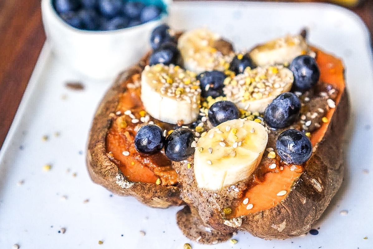 Boniato asado relleno