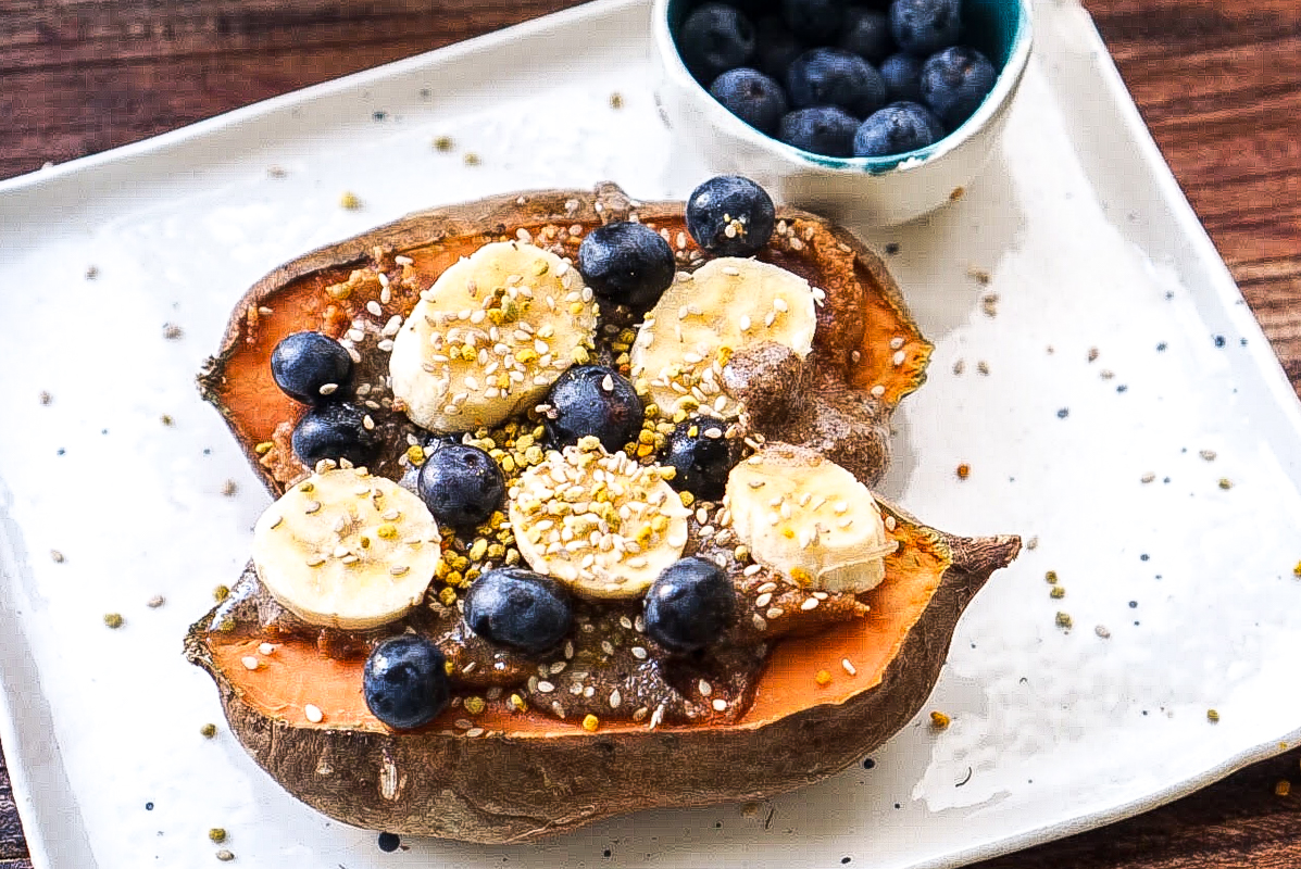 Boniato asado relleno