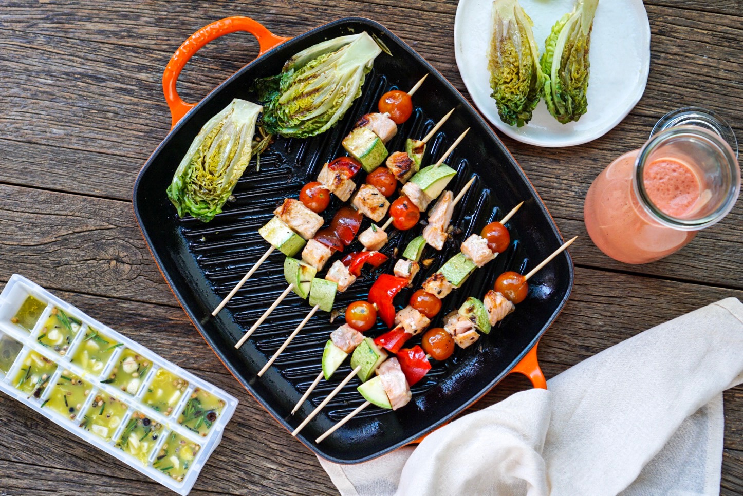 Brochetas a la parrilla