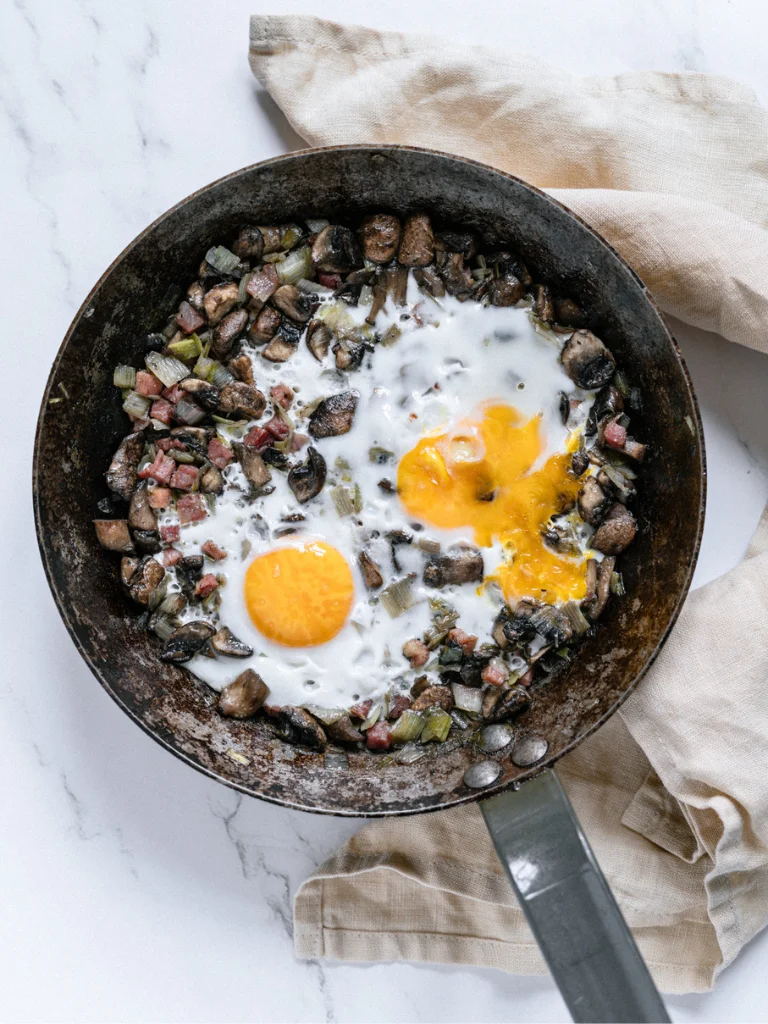 sartén de hierro mineral